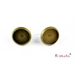 Kép 1/4 - Antikolt bronz színű bedugós fülbevalóalap (8mm)