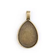 Kép 1/3 - Antikolt bronz színű sima csepp medál (18x25mm)