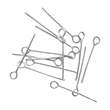 Kép 1/6 - 50db Antikolt ezüst színű szemes szerelőpálca (70mm)