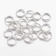 Kép 1/4 - 10db ezüst színű dupla vastag szerelőkarika (8mm)