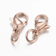 Kép 1/4 - 2db Rozé arany színű nemesacél delfinkapocs (12x6mm)