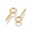 Kép 1/3 - 10db Nemesacél arany szemes  menetes szerelőpálca (10x4mm)