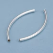 Kép 1/3 - 925 sterling ezüst hajlított üreges cső (58.5x3mm)