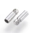 Kép 2/2 - 10db ezüst bőrvégzáró, zsinórvégzáró (6x2mm)