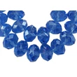 Kép 1/2 - Csiszolt sötét kék üveggyöngy szálban (8x6mm) / 68~70db