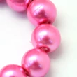 Kép 2/4 - Sötét rózsaszín tekla üveggyöngy szálban (6mm)/145db