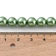Kép 3/5 - Zöld tekla üveggyöngy szálban (8mm)/52db