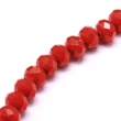 Kép 3/3 - 10db Csiszolt piros üveggyöngy (8x6mm)