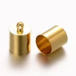 Kép 1/2 - 4db Arany színű végzáró zsinórhoz (11x7mm)