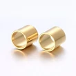 Kép 1/2 - 2db Nemesacél arany színű cső alakú gyöngy (8x8mm)