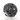 Strasszal díszített gunmetál színű cirkónia gyöngy (10mm)