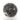 Strasszal díszített gunmetál színű cirkónia gyöngy (10mm)