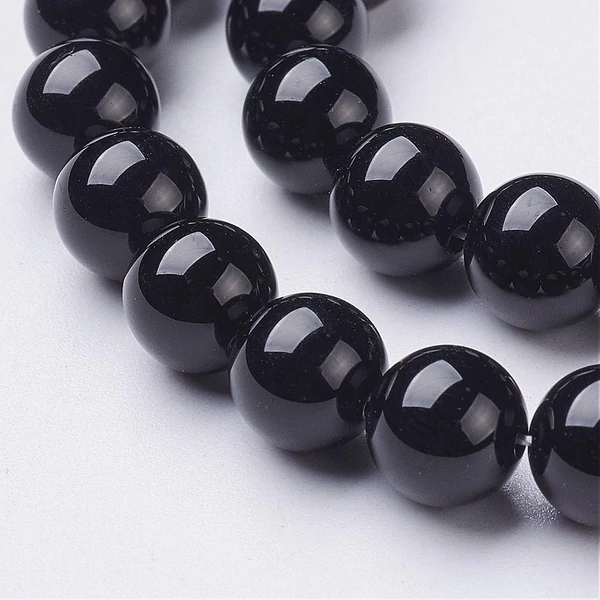Fekete ónix ásványgyöngy (6mm)/10db