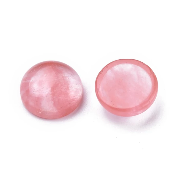 2db Cseresznyekvarc ásványkabochon (10mm)