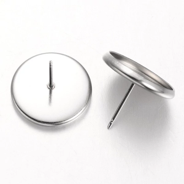 Nemesacél bedugós fülbevalóalap (14mm) Nemesacél bedugós fülbevalóalap (14mm)