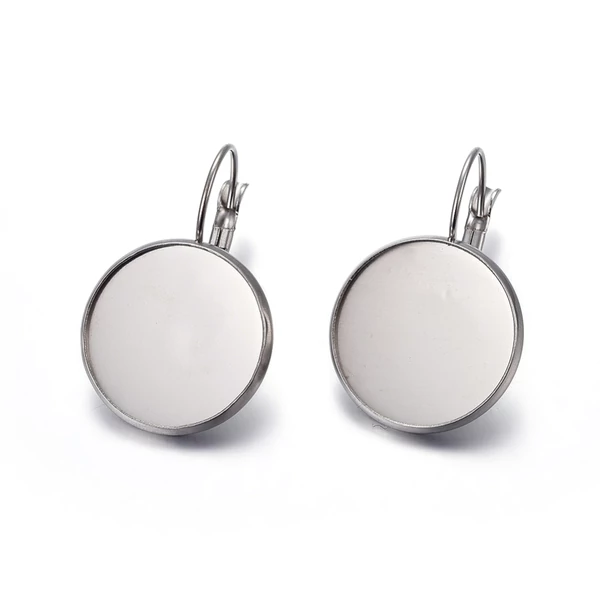 Nemesacél franciakapcsos fülbevaló alap (18mm) Nemesacél franciakapcsos fülbevaló alap (18mm)