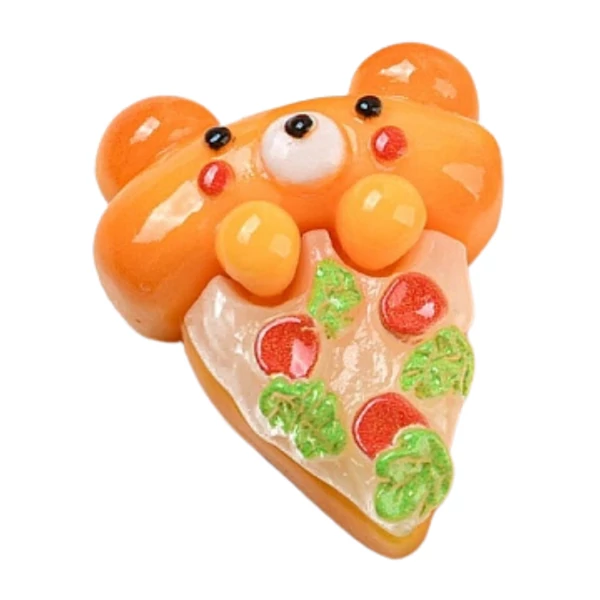 Macis pizza műgyanta kaboson  (25x25x10mm)