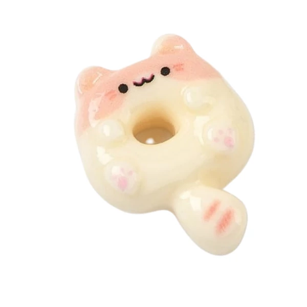 Cica fánk műgyanta kaboson  (25x20x9mm)