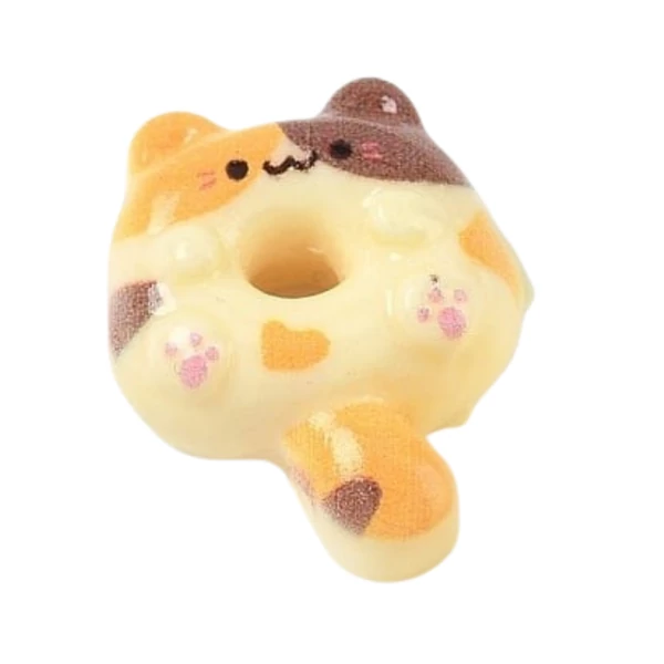 Cica fánk műgyanta kaboson  (25x20x9mm)