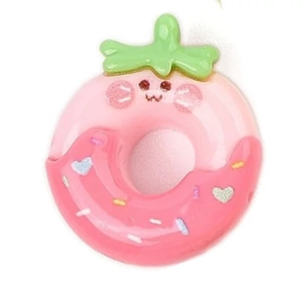 Eper fánk műgyanta kaboson  (25x20x8mm)