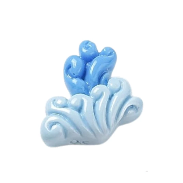 Hullám műgyanta kaboson  (17x15x6mm)