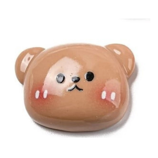 Maci műgyanta kaboson  (25x20x8mm)