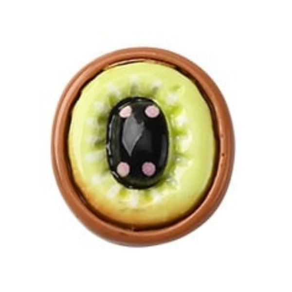 Kivi műgyanta kaboson  (20x17x10mm)