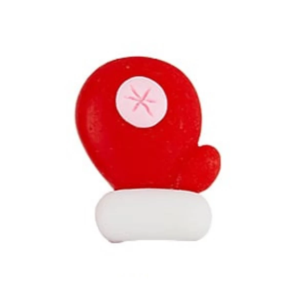 Karácsonyi kesztyű műgyanta kaboson  (20x20x8mm)