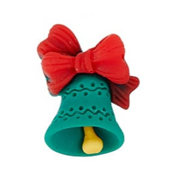 Karácsonyi csengő műgyanta kaboson  (20x20x8mm)