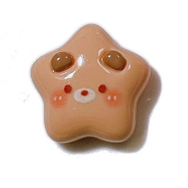 Maci csillag műgyanta kaboson  (17x17mm)