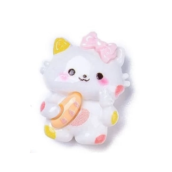 Cica műgyanta kaboson  (20x20x8mm)