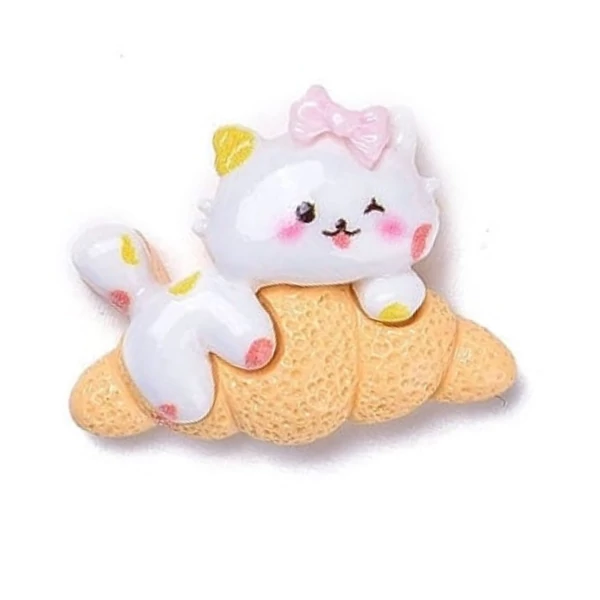 Cica műgyanta kaboson  (20x20x8mm)