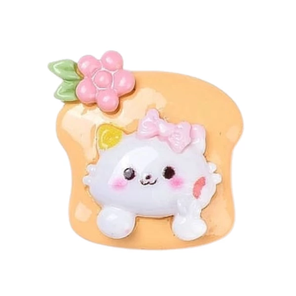 Cica műgyanta kaboson  (20x20x8mm)