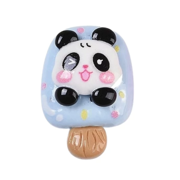 Panda jégkrém műgyanta kaboson  (24x27x8mm)
