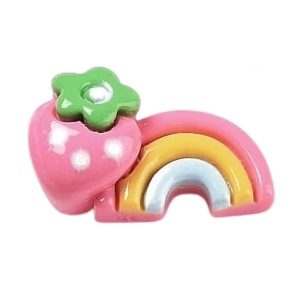 Epres szivárvány kaboson  (25x20x8mm)