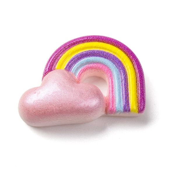 Szívárvány alakú műgyanta kaboson  (16x22.5x7.5mm)