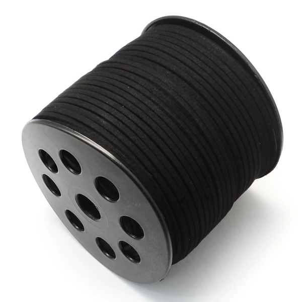 Fekete hasított bőrszál (2.7x1.4mm)