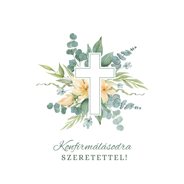 Ajándék kísérő kártya "Konfirmálásodra Szeretettel!" (14x9,5cm)