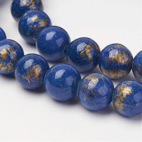 Mashan Jade (kék) ásványgyöngy (10mm)/5db Mashan Jade (kék) ásványgyöngy (10mm)/5db