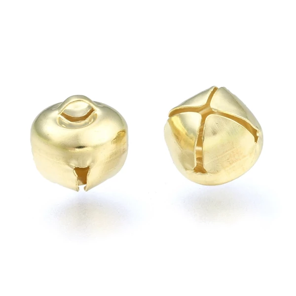 10db Arany színű csengettyű fityegő (10x10x10mm)