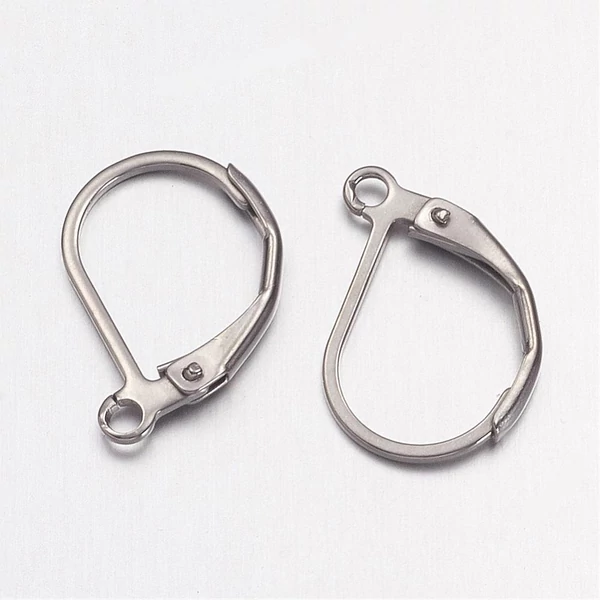 2pár nemesacél nyitható kapcsos fülbevalóalap 2pár nemesacél nyitható kapcsos fülbevalóalap