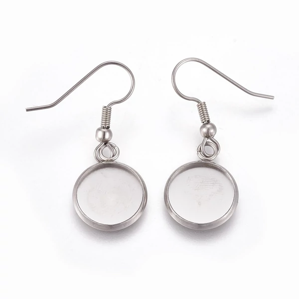 Nemesacél lógós fülbevaló alap (12mm) Nemesacél lógós fülbevaló alap (12mm)