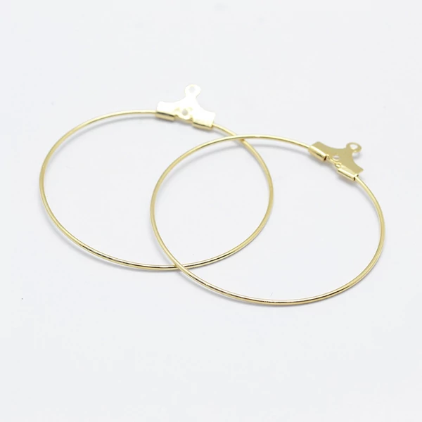 1 pár arany színű kör nyitható fülbevalóalap 18K arany bevonattal 1 pár arany színű kör nyitható fülbevalóalap 18K arany bevonattal