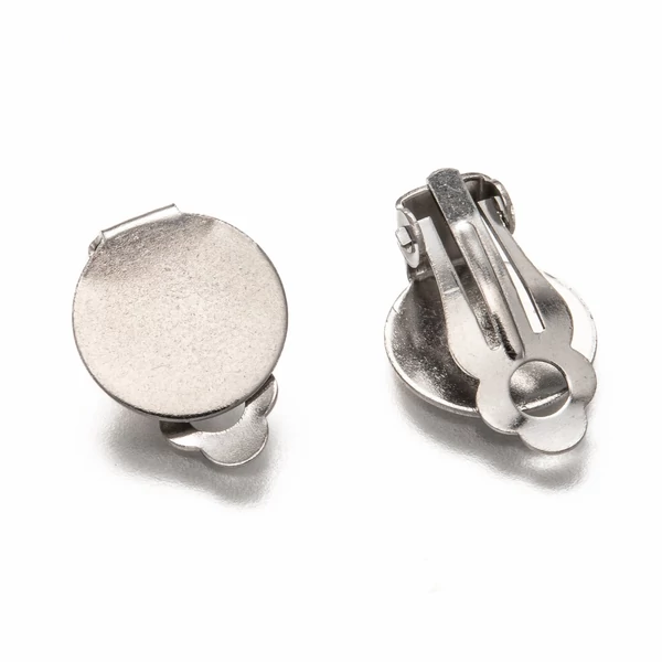 Nemesacél klipsz fülbevalóalap (12mm) Nemesacél klipsz fülbevalóalap (12mm)