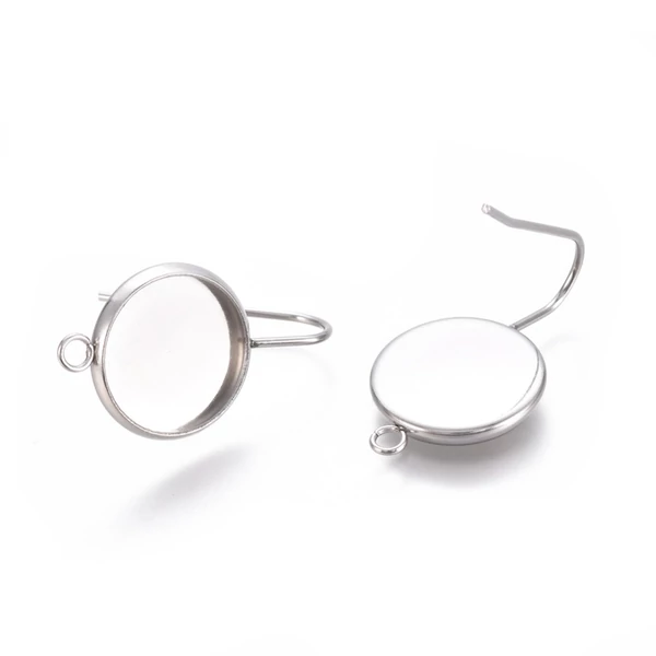 Nemesacél beakasztós tovább építhető fülbevaló alap (8mm) Nemesacél beakasztós tovább építhető fülbevaló alap (8mm)