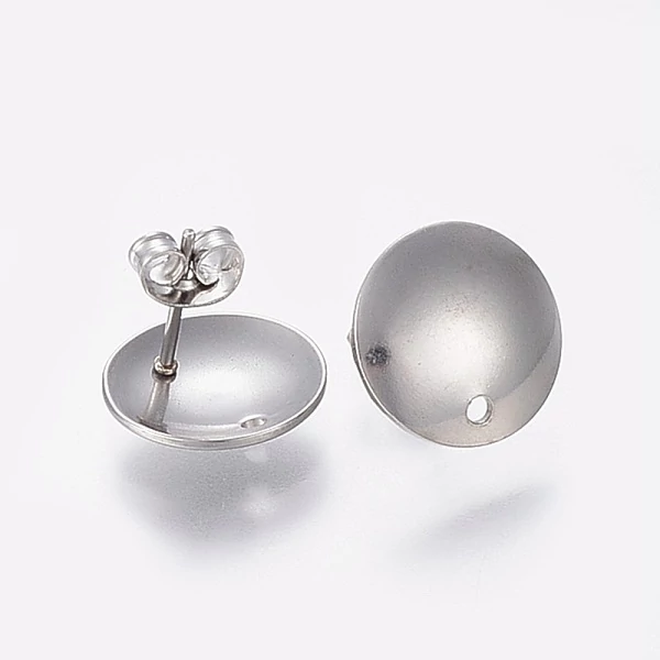 Nemesacél bedugós, tovább építhető fülbevaló alap Nemesacél bedugós, tovább építhető fülbevaló alap