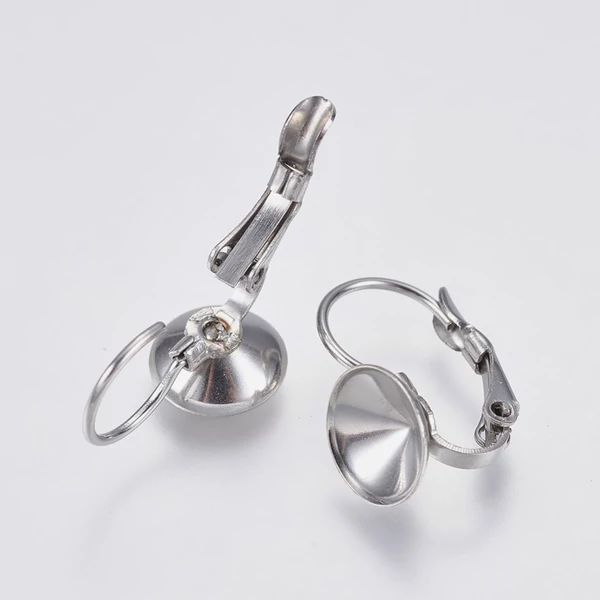 Nemesacél strassz foglalatos gyerek franciakapcsos fülbevaló alap (8mm) Nemesacél strassz foglalatos gyerek franciakapcsos fülbevaló alap (8mm)