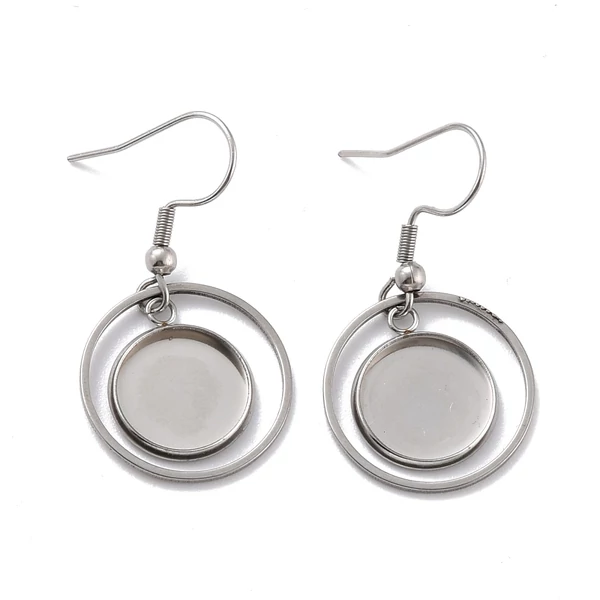 Nemesacél lógós fülbevaló alap (12mm) Nemesacél lógós fülbevaló alap (12mm)