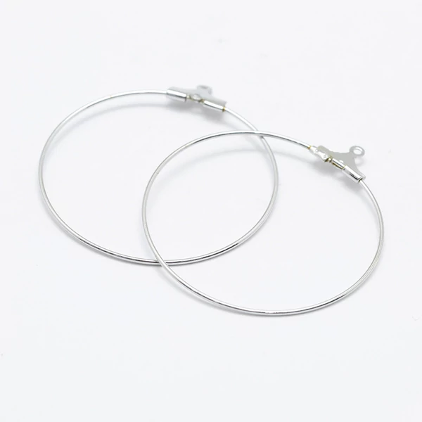 1 pár ezüst színű kör nyitható fülbevalóalap (39~42x36~38x0.8mm) 1 pár ezüst színű kör nyitható fülbevalóalap (39~42x36~38x0.8mm)