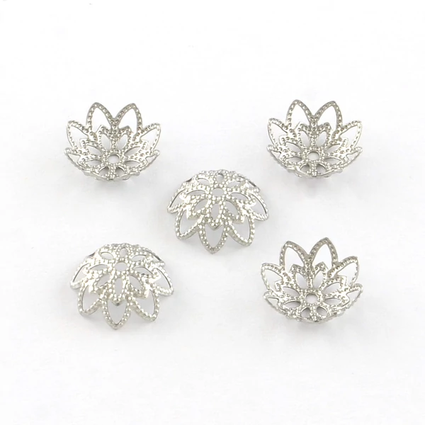 10db Nemesacél gyöngykupak (10x4mm)